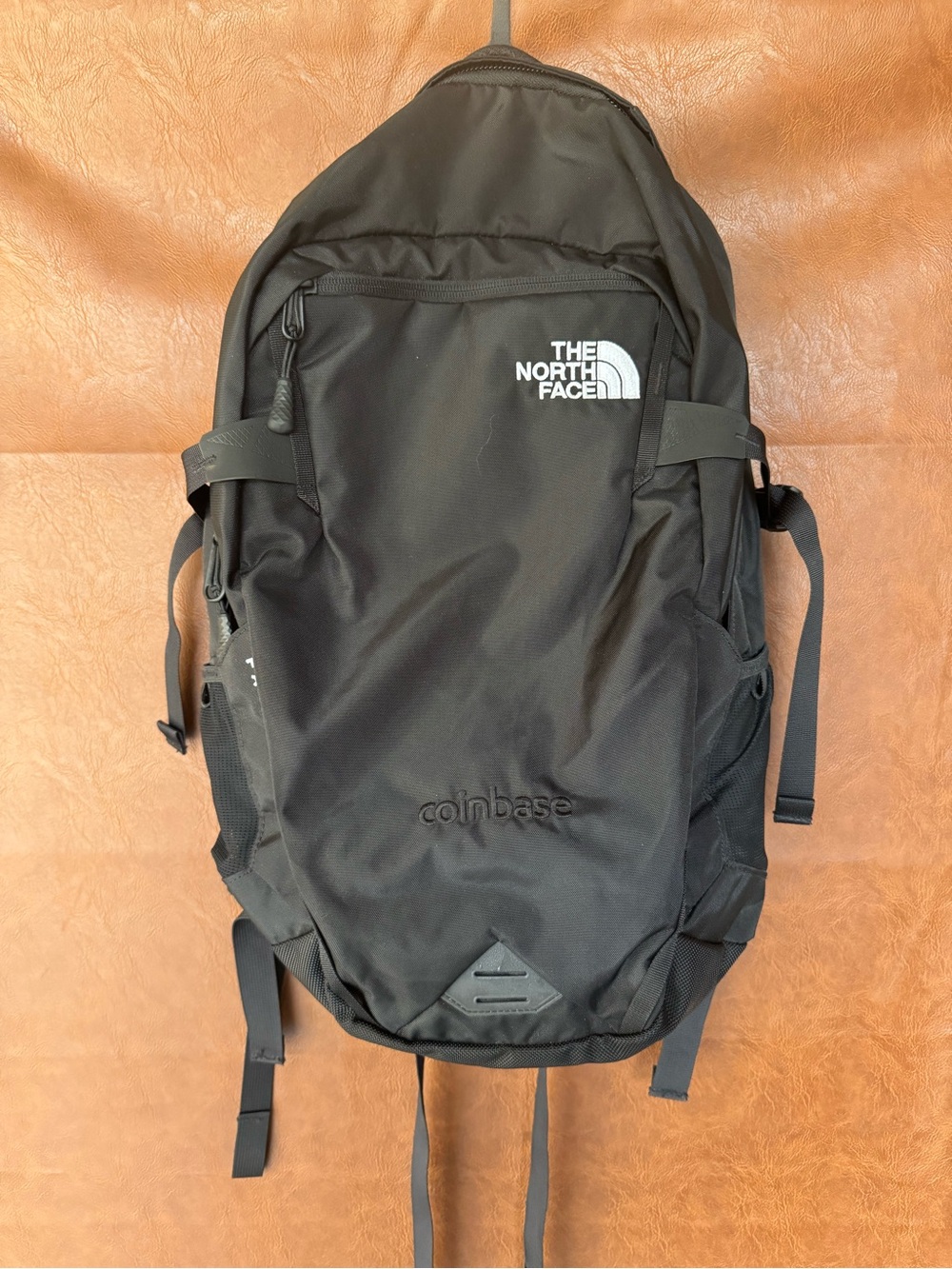 The North Face Fall Line Backpack Black Coinbase Embroidered Corporate Logo